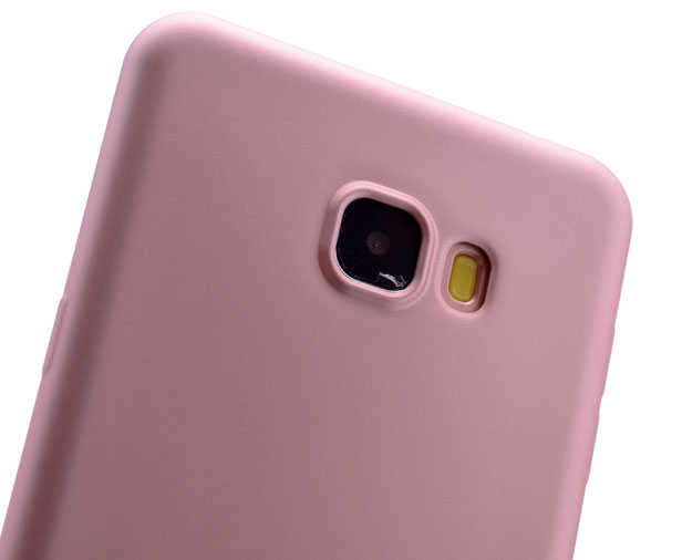 Galaxy C7 Kılıf Zore Premier Silikon Kapak Rose Gold