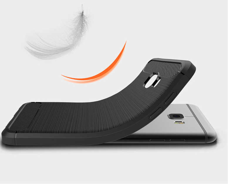 Galaxy C7 Pro Kılıf Zore Room Silikon Kapak Siyah