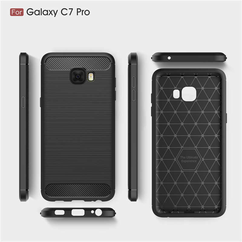 Galaxy C7 Pro Kılıf Zore Room Silikon Kapak Lacivert