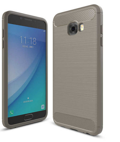 Galaxy C7 Pro Kılıf Zore Room Silikon Kapak Lacivert