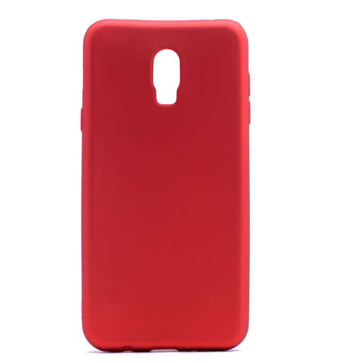 Galaxy C8 Kılıf Zore Premier Silikon Kapak Kırmızı