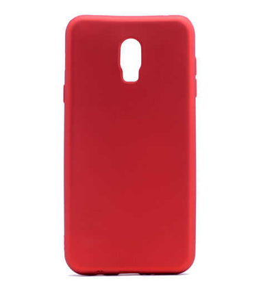 Galaxy C8 Kılıf Zore Premier Silikon Kapak Kırmızı