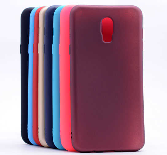 Galaxy C8 Kılıf Zore Premier Silikon Kapak Pembe