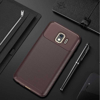 Galaxy J2 Core Kılıf Zore Negro Silikon Kapak Kahverengi
