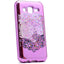 Galaxy J2 Kılıf Zore Lazer Çiçekli Sıvılı Silikon Pembe Açık