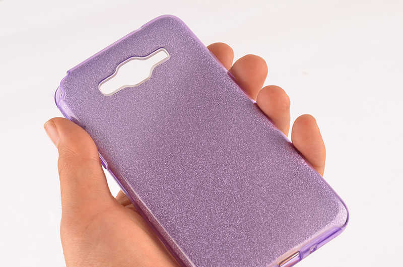 Galaxy J2 Prime Kılıf Zore Shining Silikon Gümüş