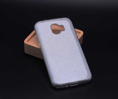 Galaxy J2 Pro 2018 Kılıf Zore Shining Silikon Gümüş