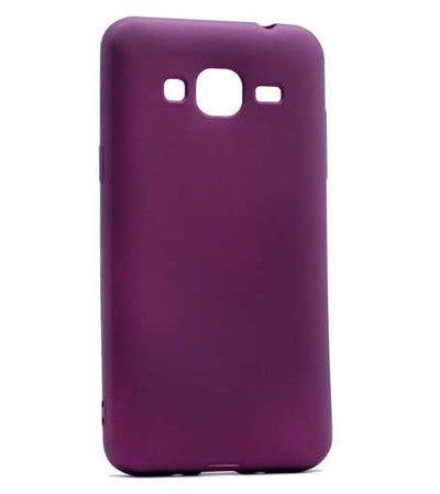 Galaxy J3 Kılıf Zore Premier Silikon Kapak Mürdüm