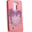 Galaxy J330 Pro Kılıf Zore Lazer Çiçekli Sıvılı Silikon Pembe Açık
