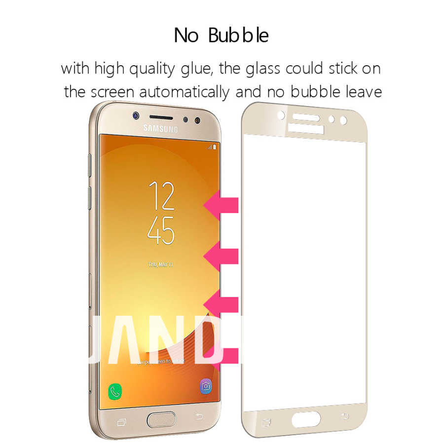 Galaxy J4 Zore Kenarları Kırılmaya Dayanıklı Cam Ekran Koruyucu Siyah