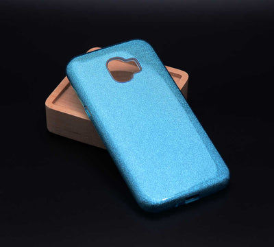 Galaxy J4 Kılıf Zore Shining Silikon Mavi