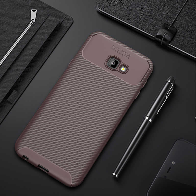 Galaxy J4 Plus Kılıf Zore Negro Silikon Kapak Kahverengi