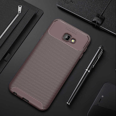 Galaxy J4 Plus Kılıf Zore Negro Silikon Kapak Kahverengi