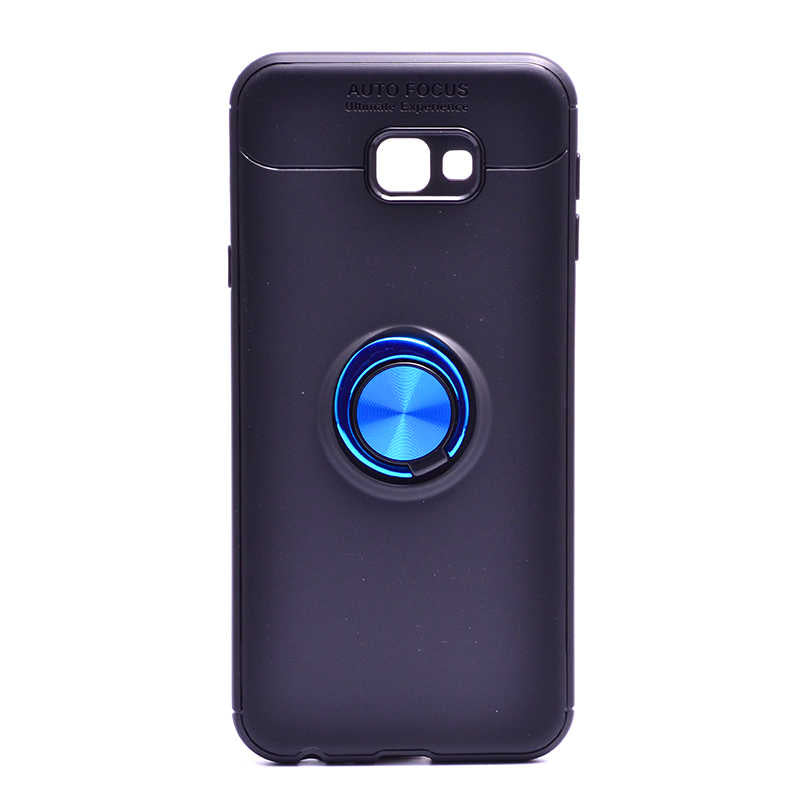 Galaxy J4 Plus Kılıf Zore Ravel Silikon Kapak Siyah-Mavi