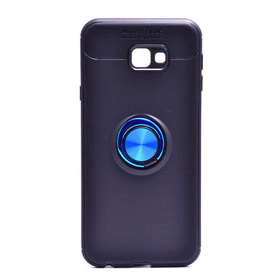 Galaxy J4 Plus Kılıf Zore Ravel Silikon Kapak Siyah-Mavi