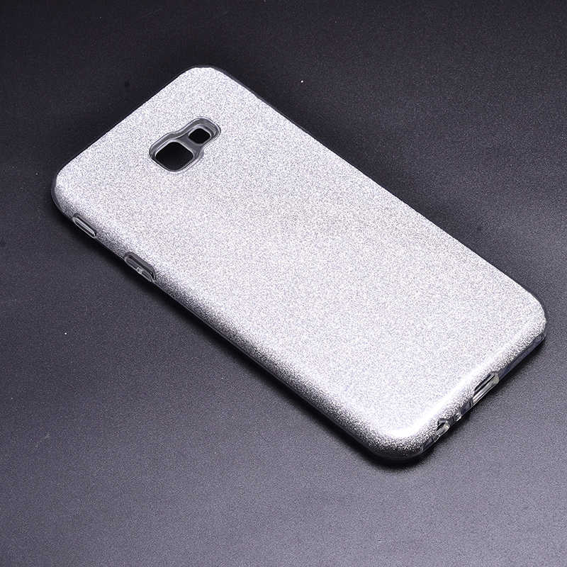 Galaxy J4 Plus Kılıf Zore Shining Silikon Gümüş