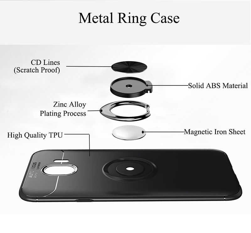 Galaxy J4 Kılıf Zore Ravel Silikon Kapak Siyah-Rose Gold