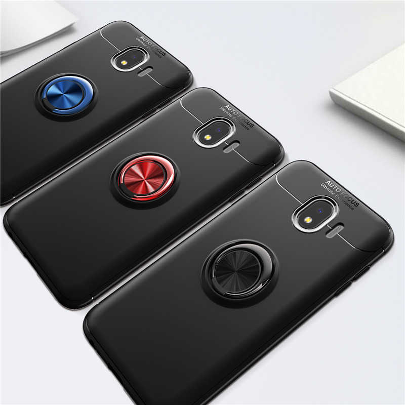 Galaxy J4 Kılıf Zore Ravel Silikon Kapak Siyah-Kırmızı