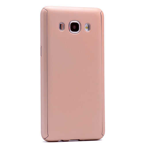 Galaxy J5 2016 Kılıf Zore 360 3 Parçalı Rubber Kapak Lacivert