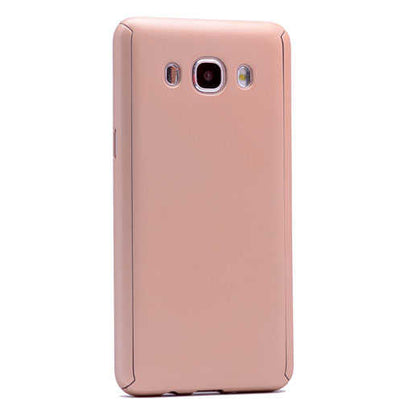 Galaxy J5 2016 Kılıf Zore 360 3 Parçalı Rubber Kapak Siyah