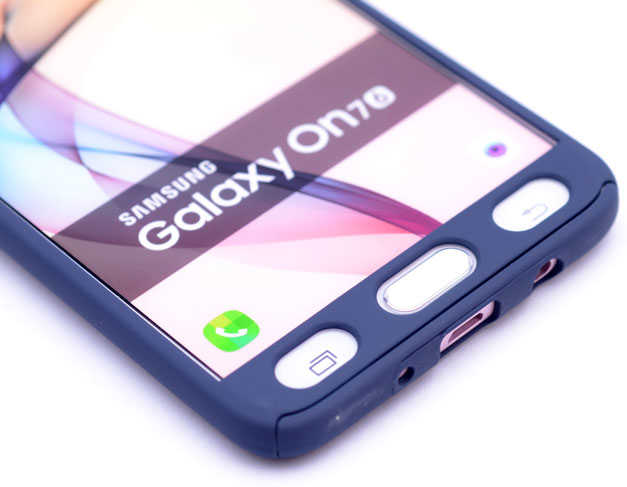 Galaxy J5 Prime Kılıf Zore 360 3 Parçalı Rubber Kapak Gold