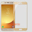 Galaxy J530 Pro Zore Ekranı Tam Kaplayan Düz Cam Koruyucu Gold