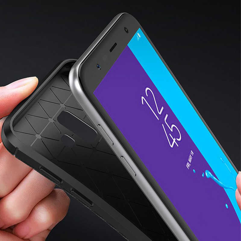 Galaxy J6 Plus Kılıf Zore Negro Silikon Kapak Kahverengi
