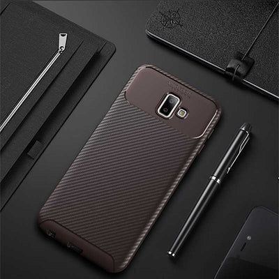 Galaxy J6 Plus Kılıf Zore Negro Silikon Kapak Kahverengi
