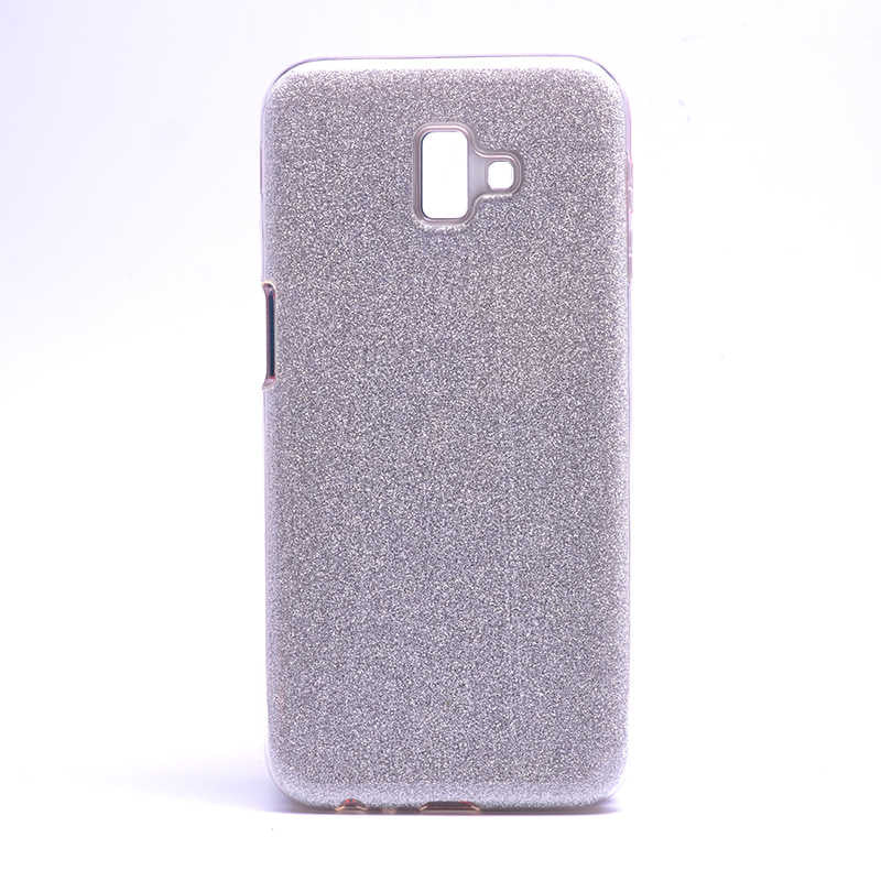 Galaxy J6 Plus Kılıf Zore Shining Silikon Gümüş