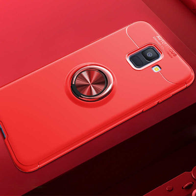 Galaxy J6 Kılıf Zore Ravel Silikon Kapak Kırmızı