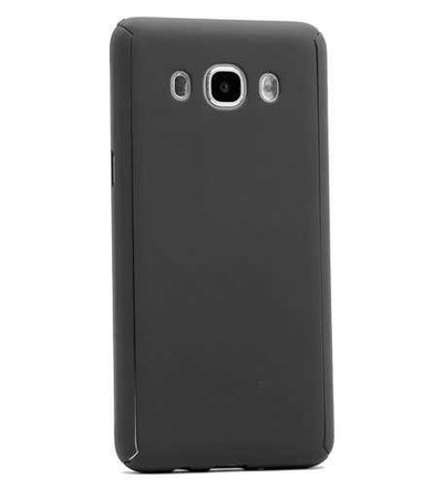 Galaxy J7 2016 Kılıf Zore 360 3 Parçalı Rubber Kapak Siyah