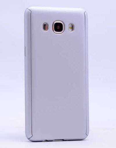 Galaxy J7 2016 Kılıf Zore 360 3 Parçalı Rubber Kapak Gri