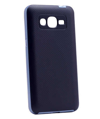 Galaxy J7 2016 Kılıf Zore İnce Mono Karbon Silikon Kapak Gold