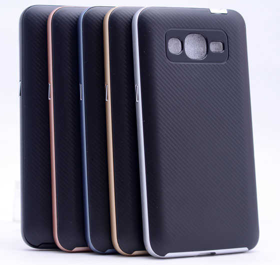 Galaxy J7 2016 Kılıf Zore İnce Mono Karbon Silikon Kapak Gri