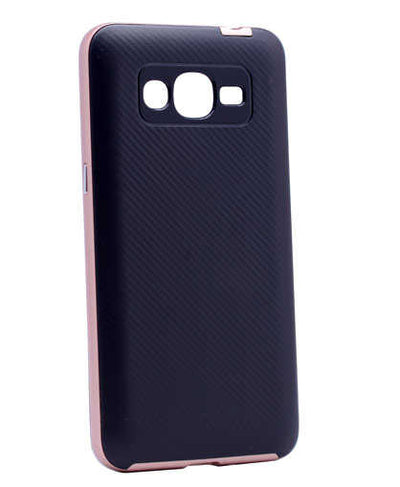 Galaxy J7 2016 Kılıf Zore İnce Mono Karbon Silikon Kapak Rose Gold
