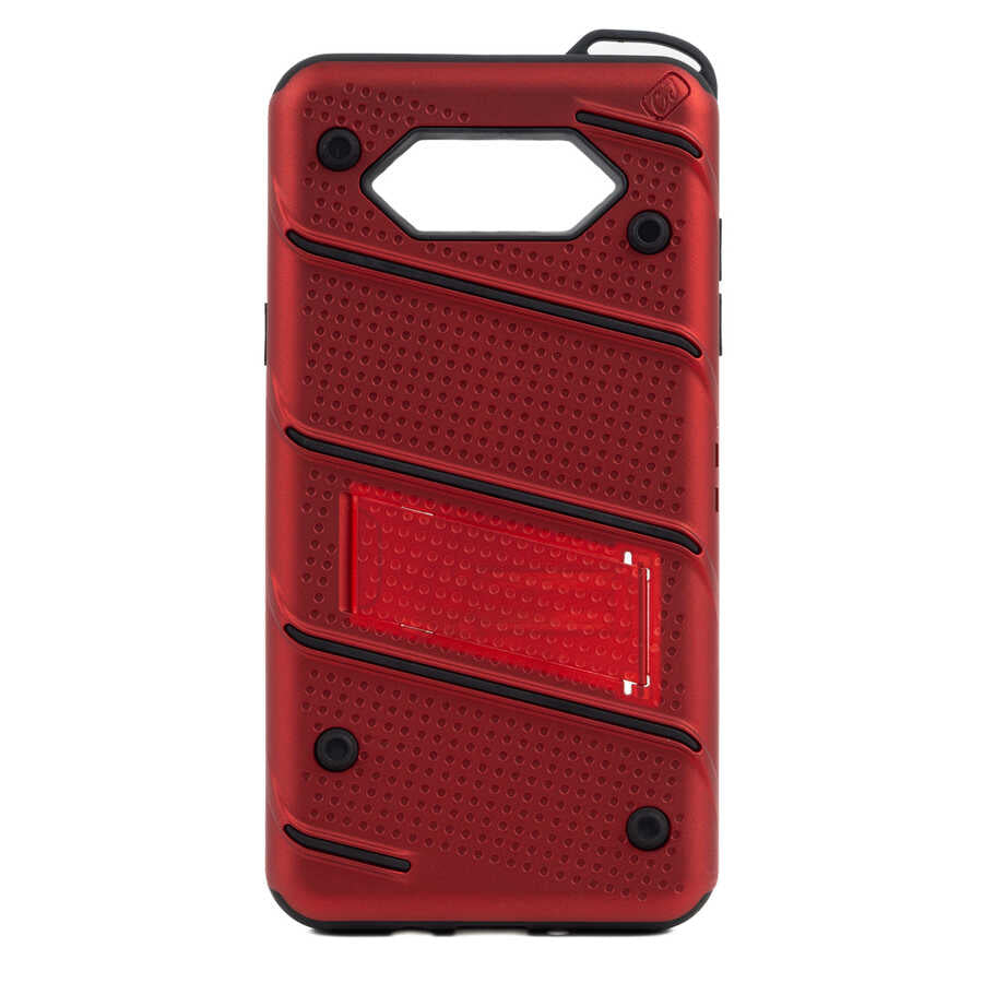 Galaxy J7 2016 Kılıf Zore İron Kapak Kırmızı