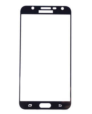 Galaxy J7 Core Zore Ekranı Tam Kaplayan Düz Cam Koruyucu Siyah