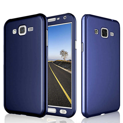 Galaxy J7 Core Kılıf Zore 360 3 Parçalı Rubber Kapak Siyah