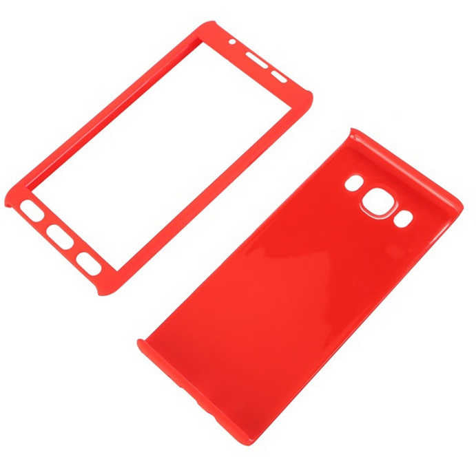 Galaxy J7 Core Kılıf Zore 360 3 Parçalı Rubber Kapak Rose Gold