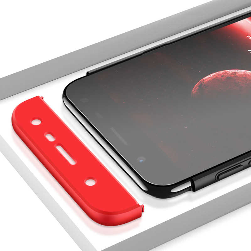 Galaxy J7 Duo Kılıf Zore Ays Kapak Siyah-Kırmızı