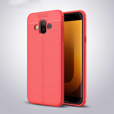 Galaxy J7 Duo Kılıf Zore Niss Silikon Kapak Kırmızı