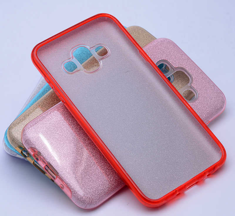 Galaxy J7 Duo Kılıf Zore Shining Silikon Gold