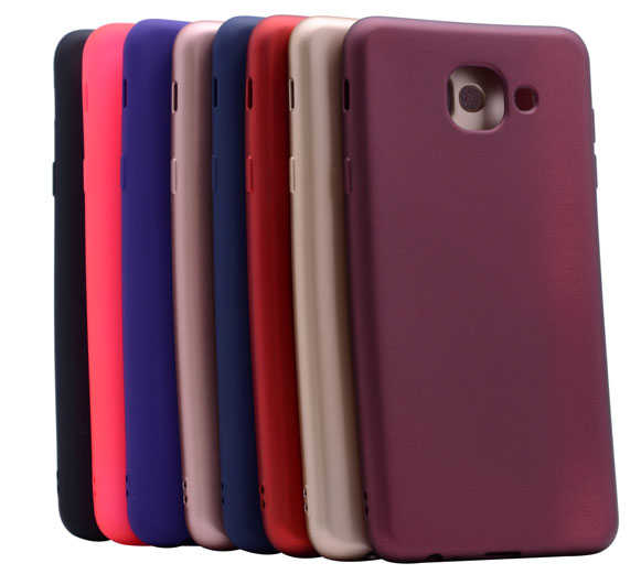 Galaxy J7 Max Kılıf Zore Premier Silikon Kapak Mürdüm