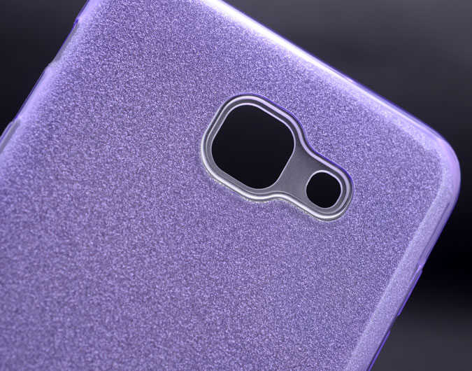 Galaxy J7 Max Kılıf Zore Shining Silikon Gümüş