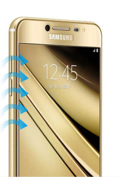 Galaxy J7 Prime Zore Kenarları Kırılmaya Dayanıklı Cam Ekran Koruyucu