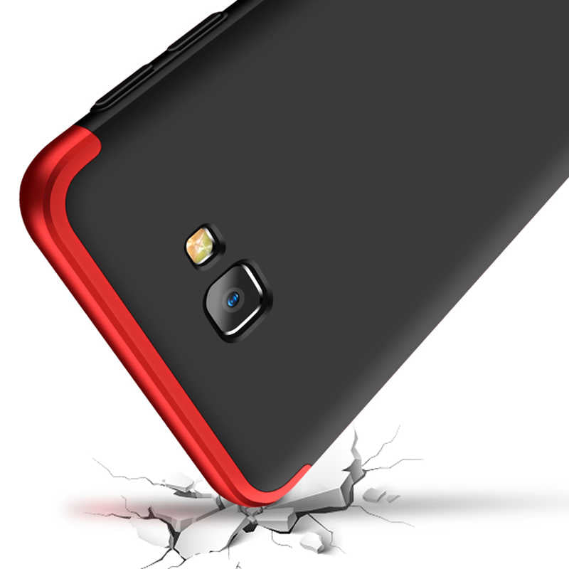 Galaxy J7 Prime Kılıf Zore Ays Kapak Siyah-Kırmızı