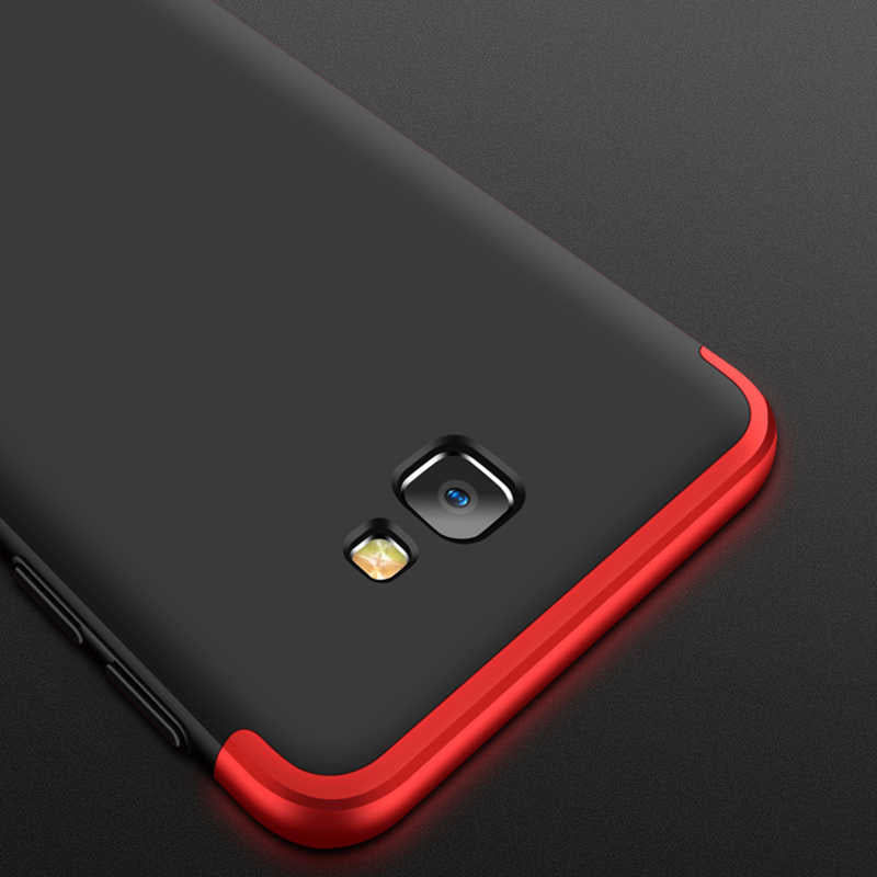 Galaxy J7 Prime Kılıf Zore Ays Kapak Siyah-Kırmızı