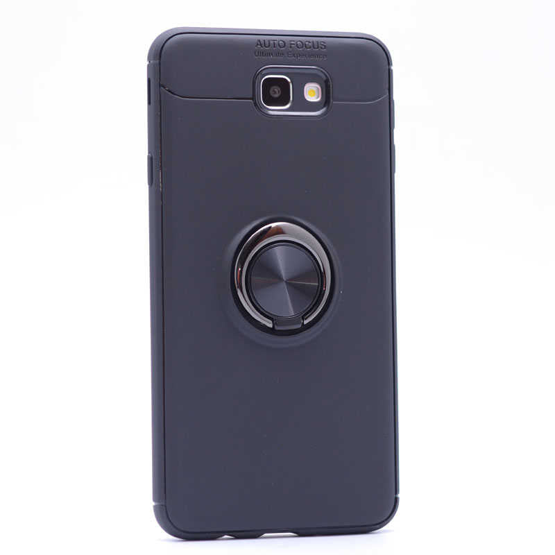 Galaxy J7 Prime Kılıf Zore Ravel Silikon Kapak Siyah-Kırmızı