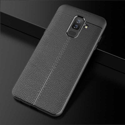 Galaxy J8 Kılıf Zore Niss Silikon Kapak Siyah
