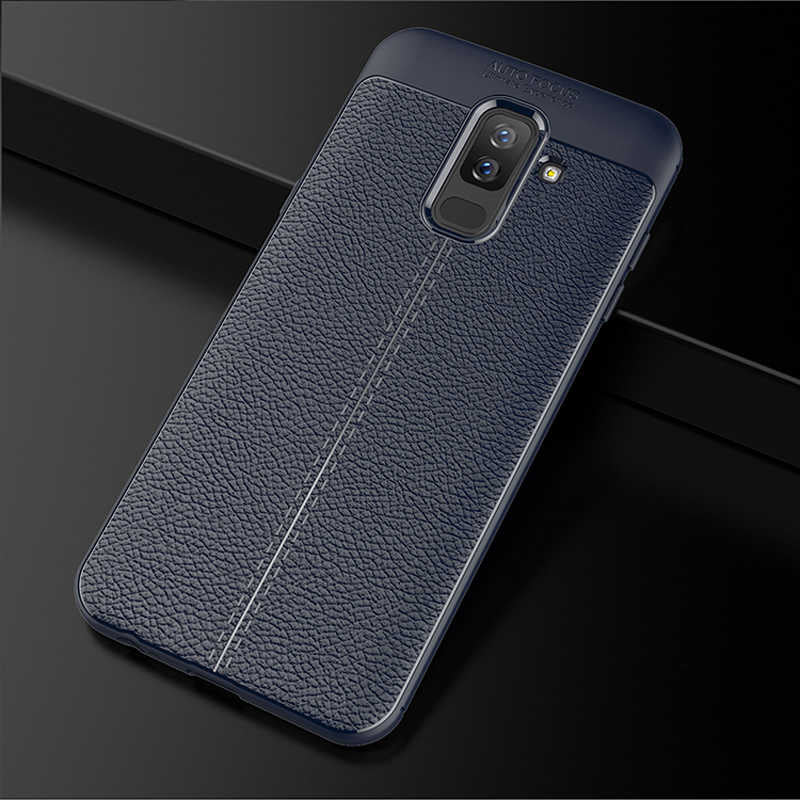 Galaxy J8 Kılıf Zore Niss Silikon Kapak Lacivert